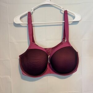 Torrid 38‎ DDD Full Coverage Balconette Bra Raspberry Plum Plus Size Lingerie
